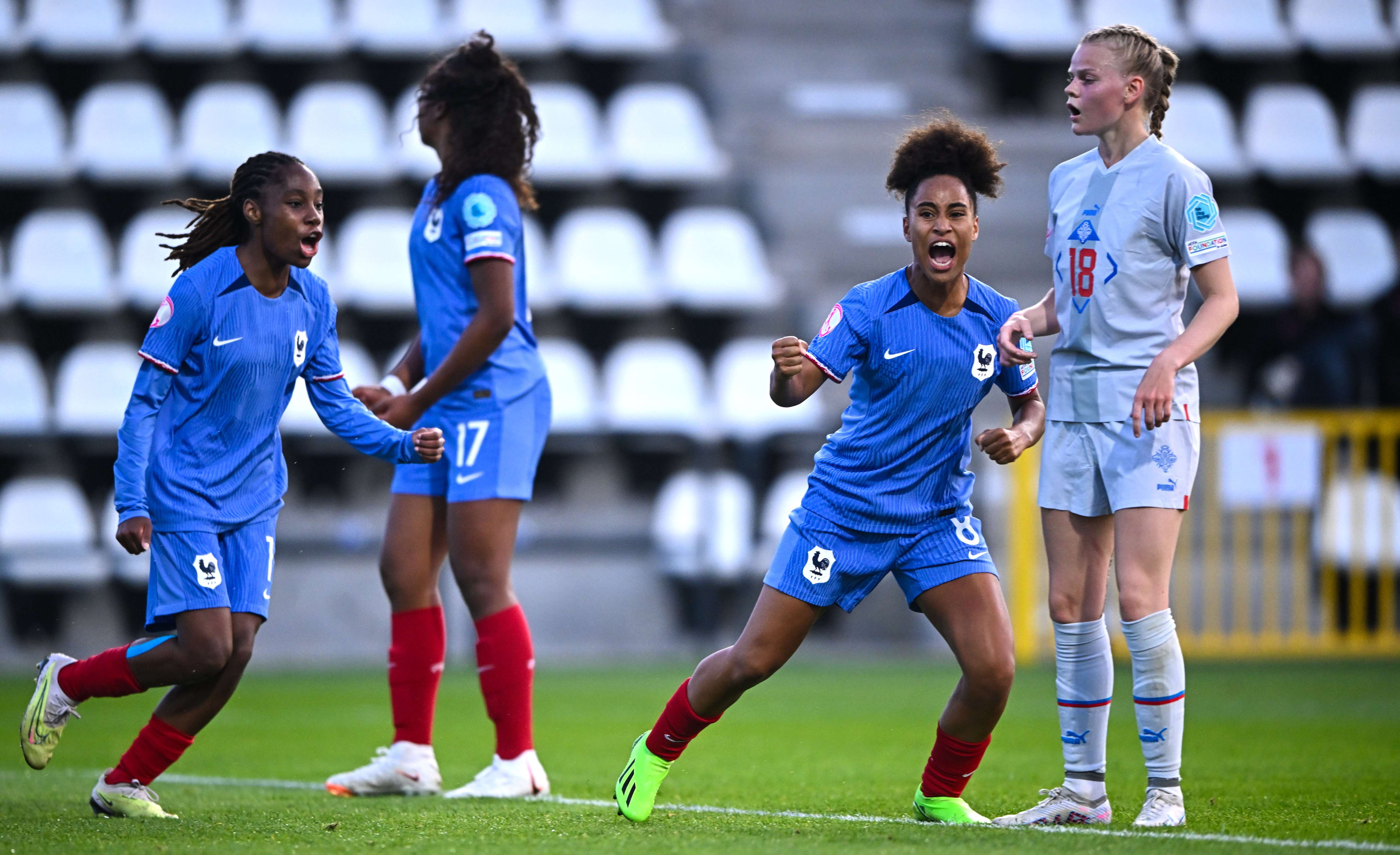 Harry Murphy – Sportdatei/UEFA über Getty Images Frauen-Europameisterschaft U19 2023 Frankreich Island Solo Neller