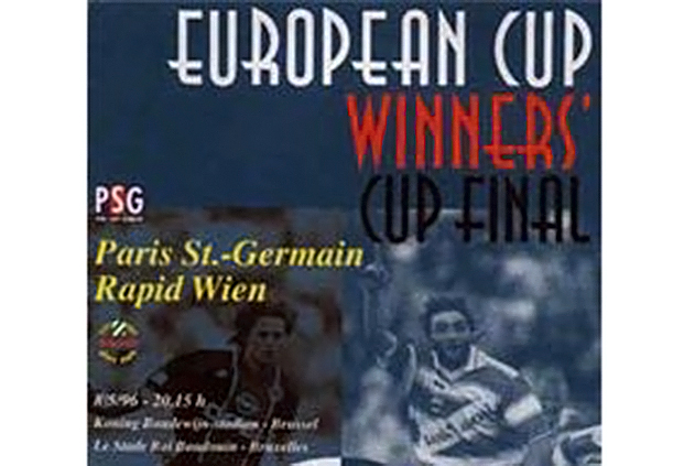 Carte Postale PSG – Coupe Des Vainqueurs De Coupe 1996 – Vintage Parfait état