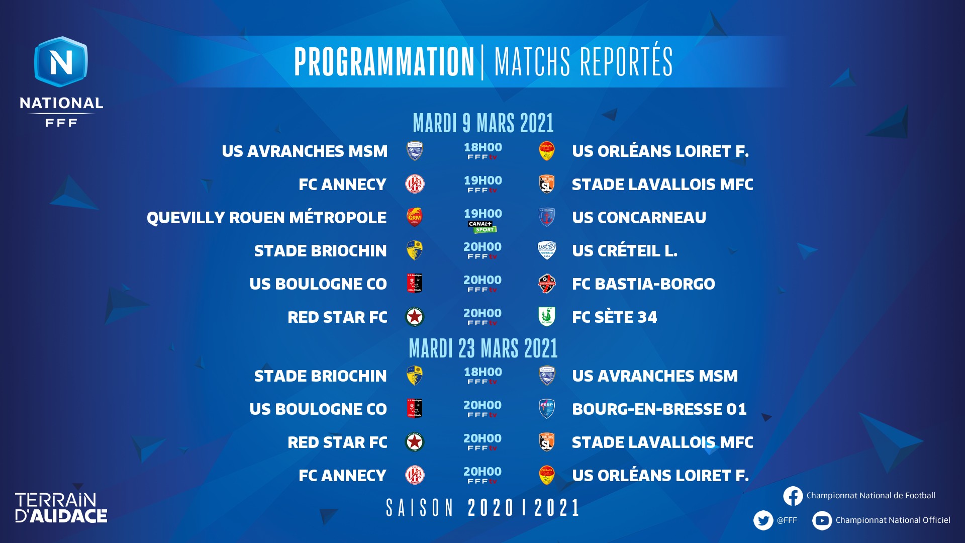 CALENDRIERS INTERNATIONAUX DE MATCHES visual data 4